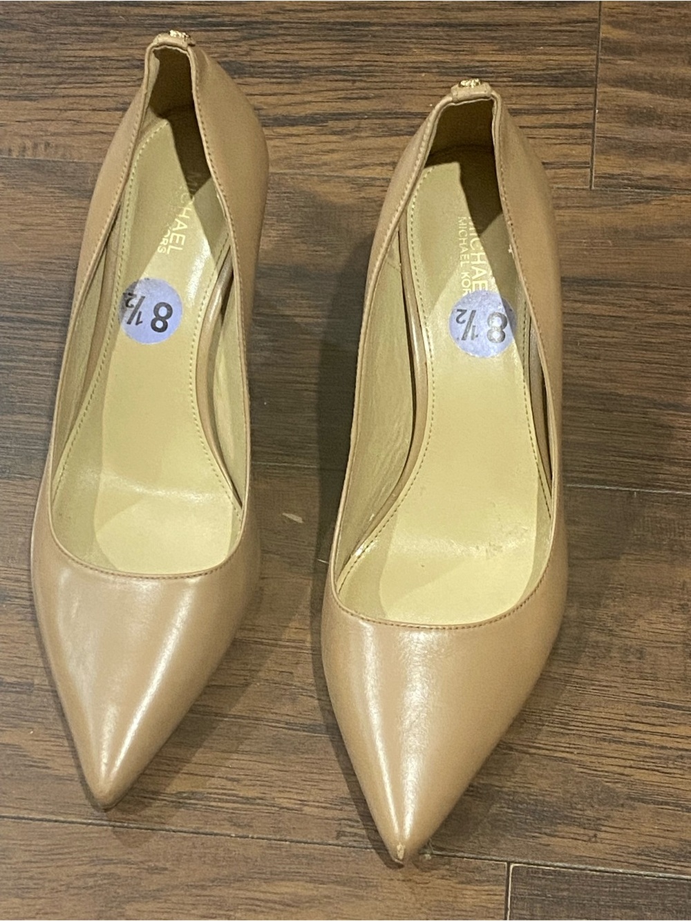 Michael Kors Tan Pointed Toe Leather Pumps